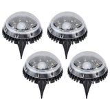 4 Pack Solar Garden Lights 8 LED Outdoor Ground Lights for Sidewalk Yard Lawn Patio Pathway Walkway BackyardWhite Light