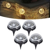 4 Pack Solar Garden Lights 8 LED Outdoor Ground Lights for Sidewalk Yard Lawn Patio Pathway Walkway BackyardWhite Light