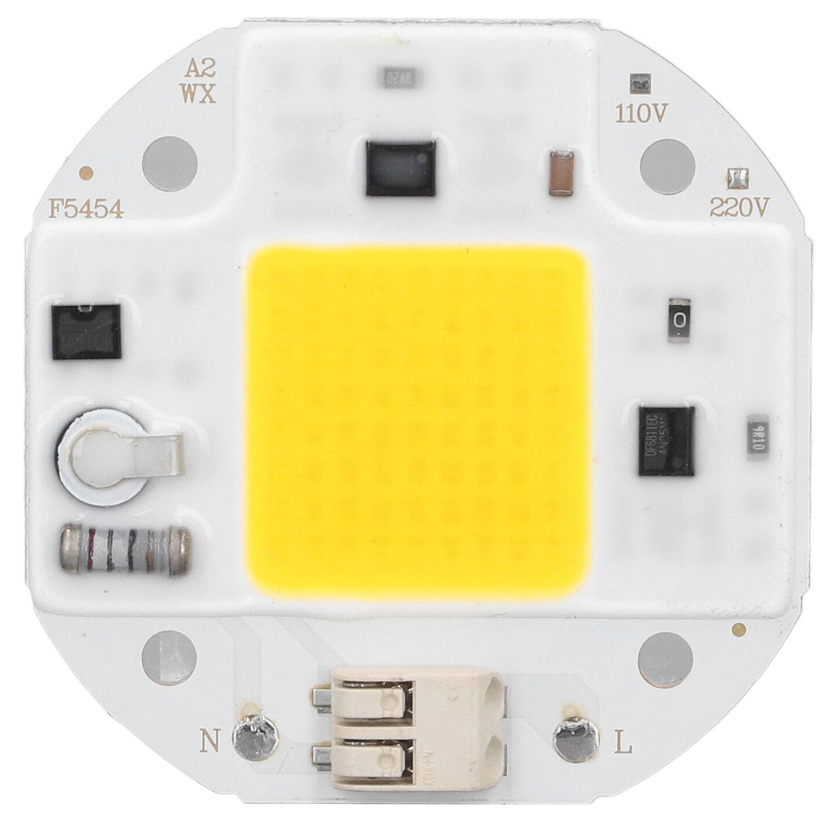 COB Lamp Bead High Power LED Chip High Brightness Drive Free for DIY Lamp Floodlight Indoor Lighting 220V50W Warm White 2800K‑3500K