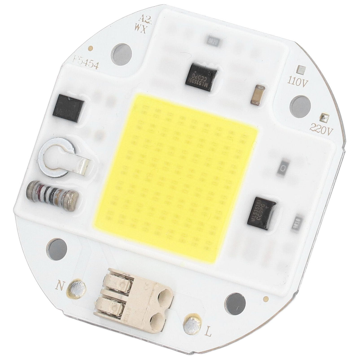 COB Lamp Bead High Power LED Chip High Brightness Drive Free for DIY Lamp Floodlight Indoor Lighting 220V50W Cold White 5800K-6500K