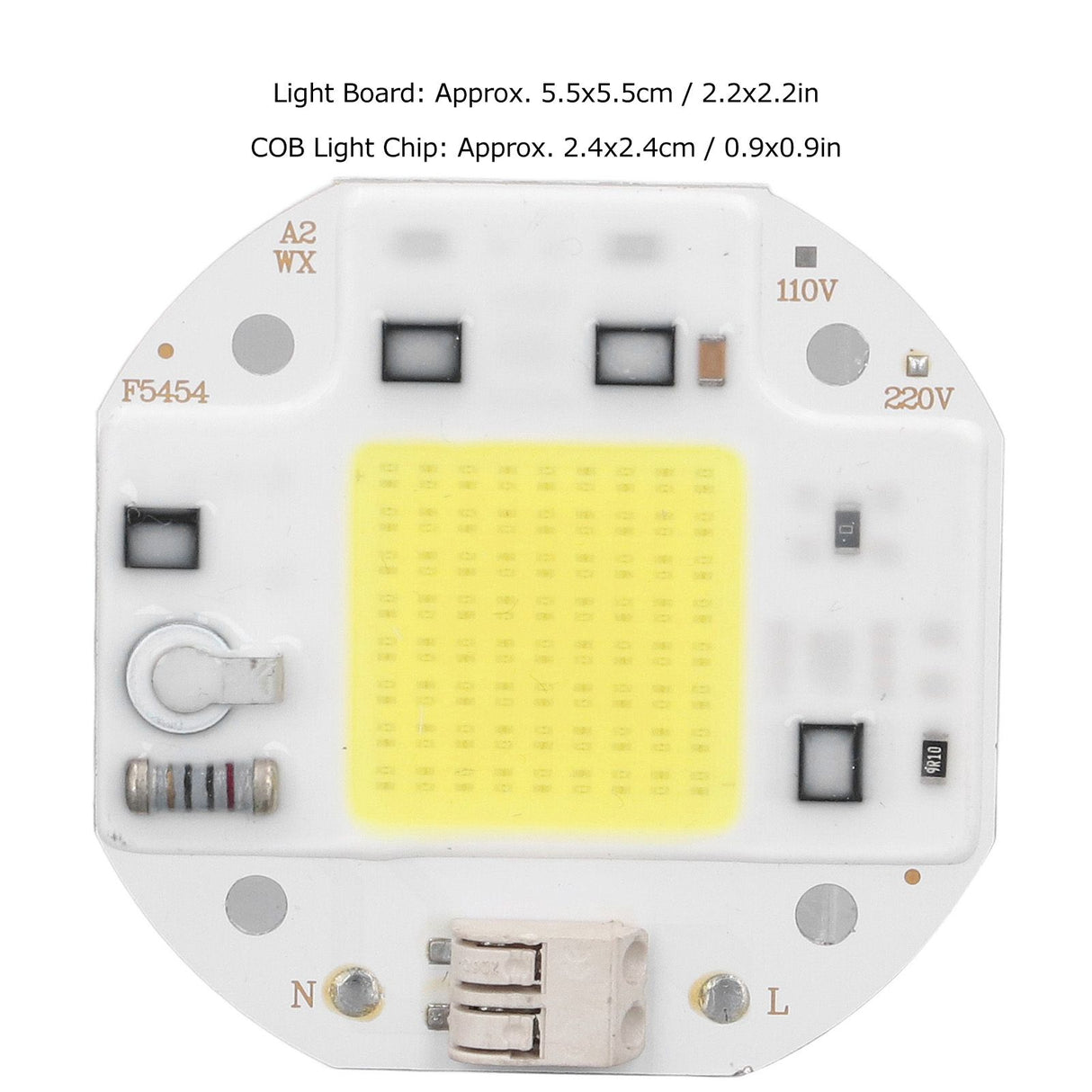 COB Lamp Bead High Power LED Chip High Brightness Drive Free for DIY Lamp Floodlight Indoor Lighting 220V70W Cold White 5800K-6500K