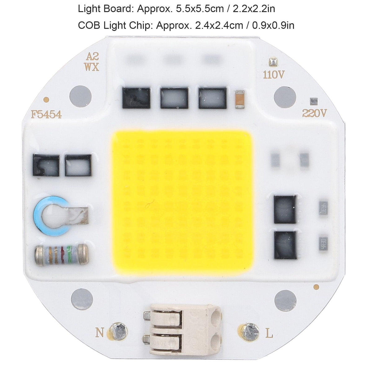 COB Lamp Bead High Power LED Chip High Brightness COB Light Emitter Drive Free for DIY Lighting 110V100W Warm White 2800K‑3500K