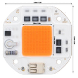 High Power LED Chip Plant Grow Light 380‑800NM COB Lamp Beads Drive Free for DIY Hydroponic Growing Light 220V100W