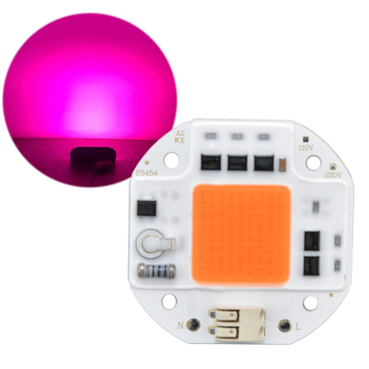LED COB Chip Grow Light Bead LED Module 110V Full Spectrum 380‑800NM for DIY Plant Growth100W