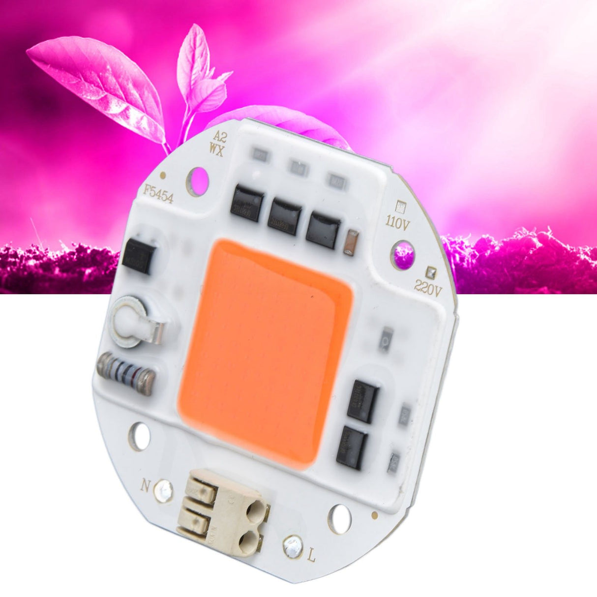 LED COB Chip Grow Light Bead LED Module 110V Full Spectrum 380‑800NM for DIY Plant Growth100W