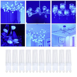 10pcs G9 Small Bulbs Blue Light Energy Saving Replacement LED Bulbs for Chandelier Table Lamp 500lm 3W 220V