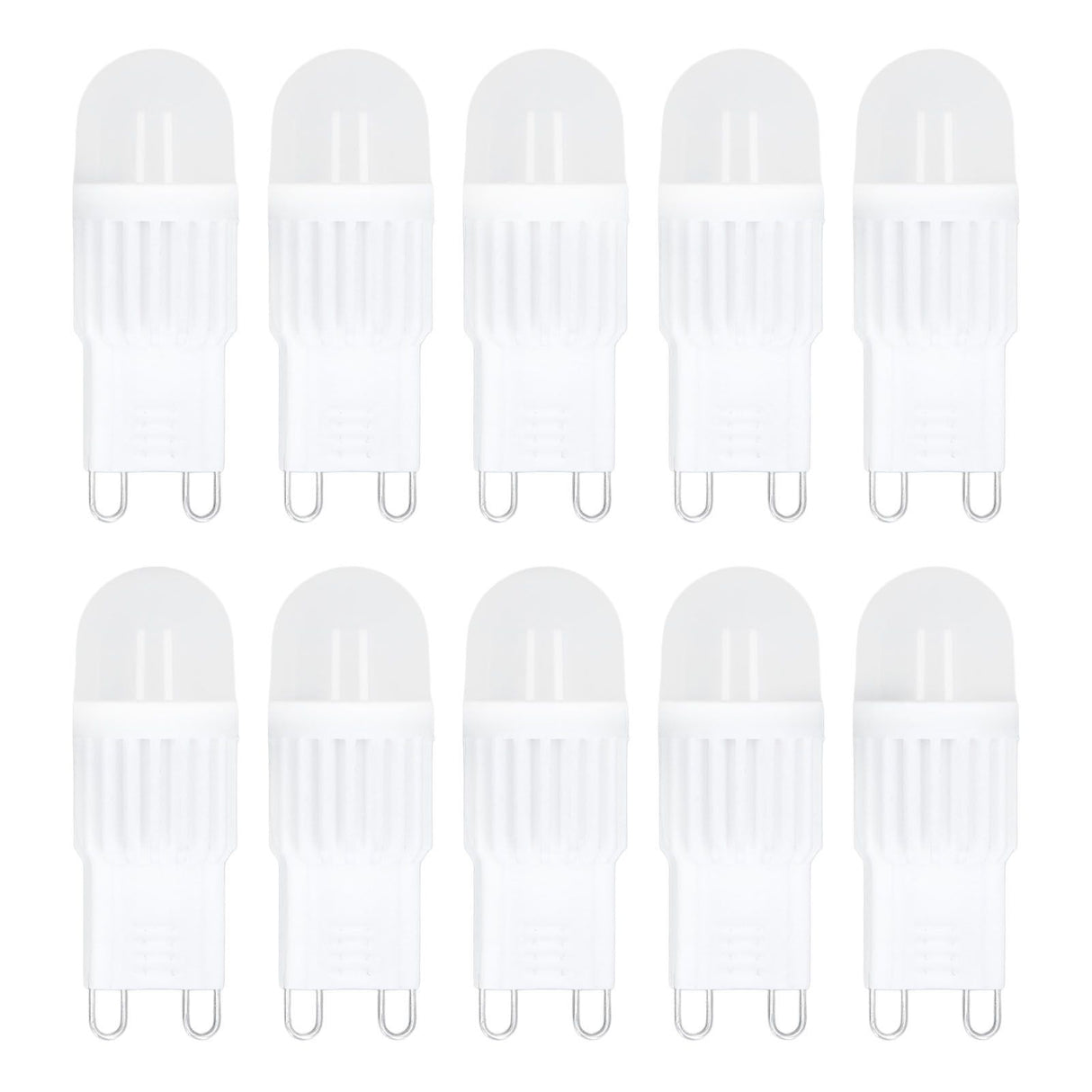 10pcs G9 Bulb Dimmable 2W 500lm G9 LED Bulb 30W Halogen Equivalent for Chandelier Ceiling Light Wall Lamp 220VWhite Light