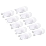 10pcs G9 Bulb Dimmable 2W 500lm G9 LED Bulb 30W Halogen Equivalent for Chandelier Ceiling Light Wall Lamp 220VWhite Light - Front View