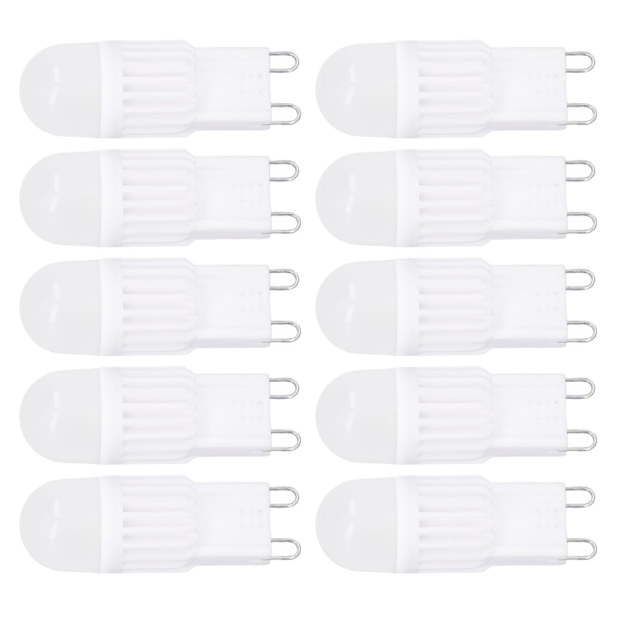 10pcs G9 Bulb Dimmable 2W 500lm G9 LED Bulb 30W Halogen Equivalent for Chandelier Ceiling Light Wall Lamp 220VWhite Light