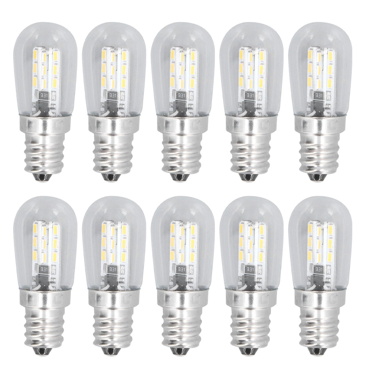 10PCS LED E12 Light Bulb Glass Small Ceiling Lamp Bulb 500LM Wall Lamp Bulb for Bedroom Office 220V