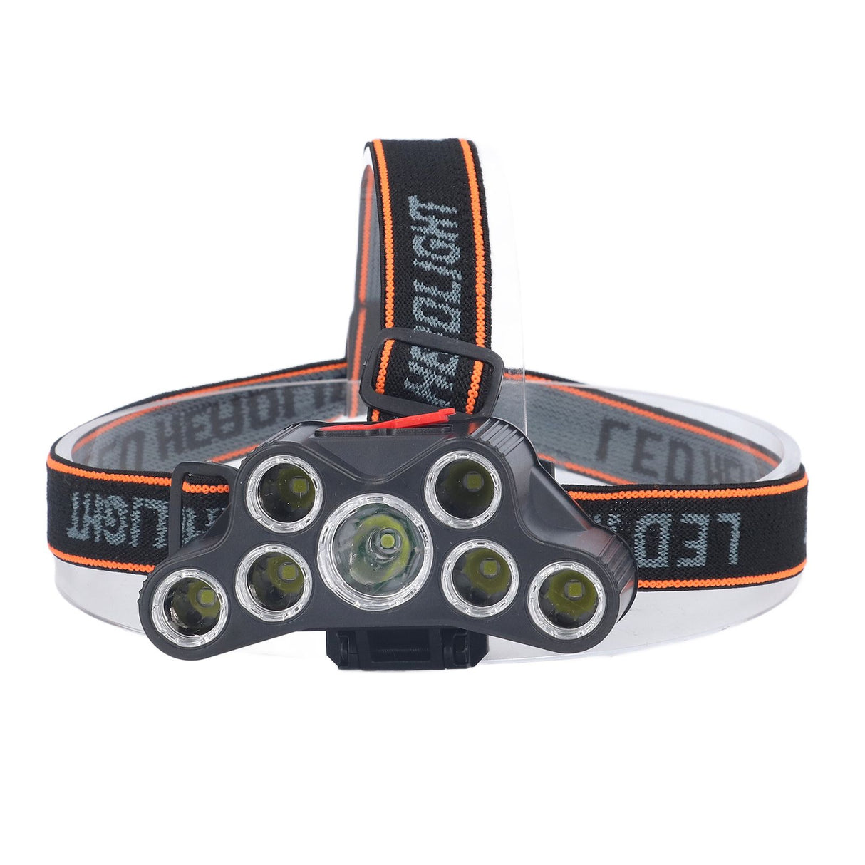 LED Headlamp 7 Lamp Beads High Brightness 4 Mode Waterproof USB Charging Head Band Light for Camping Maintenance