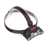 LED Headlamp 7 Lamp Beads High Brightness 4 Mode Waterproof USB Charging Head Band Light for Camping Maintenance - Top-Down View