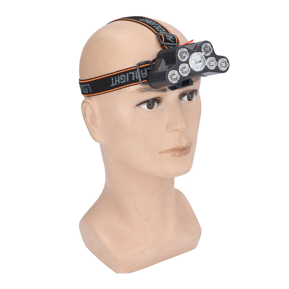 LED Headlamp 7 Lamp Beads High Brightness 4 Mode Waterproof USB Charging Head Band Light for Camping Maintenance
