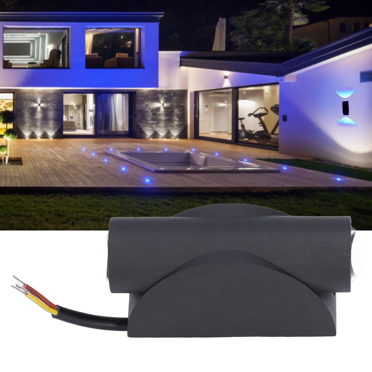 Wall Lights 2W IP65 Waterproof High Brightness Aluminum LED Wall Lights for Courtyard Bathroom Living Room