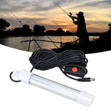 Submersible Fishing Light 16W AC12‑36V 1300lm LED Night Fishing Lure Bait Finder for Fish Tank AquariumWarm Light