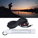 Submersible Fishing Light 16W AC12‑36V 1300lm LED Night Fishing Lure Bait Finder for Fish Tank AquariumWarm Light