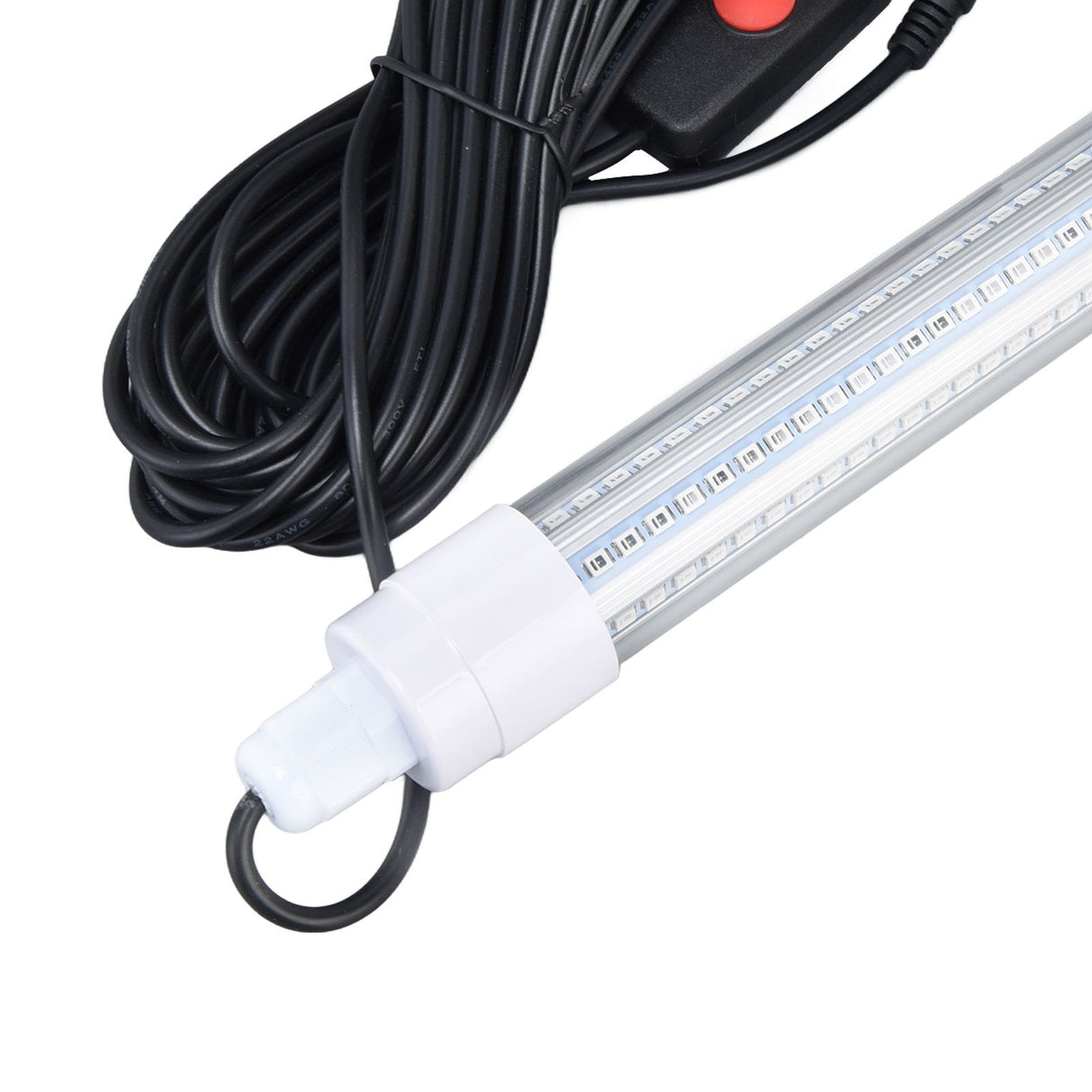 Submersible Fishing Light 16W AC12‑36V 1300lm LED Night Fishing Lure Bait Finder for Fish Tank AquariumWarm Light