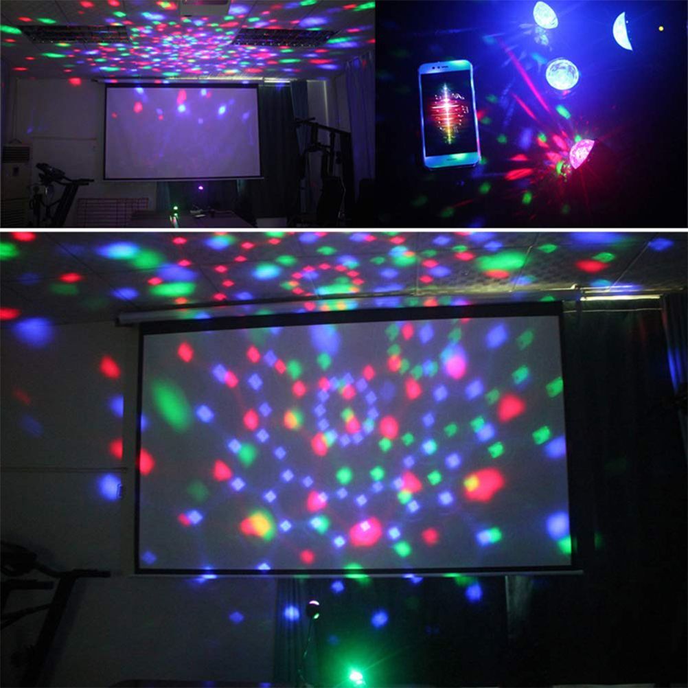 Lights LED Ball Stage Effect Rotating Party Light Sound Activated RC Bulb for DJ KTV Dancing