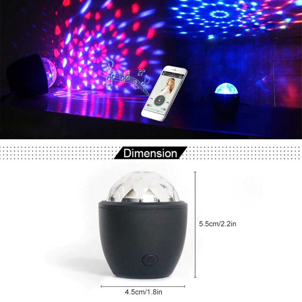 Lights LED Ball Stage Effect Rotating Party Light Sound Activated RC Bulb for DJ KTV Dancing