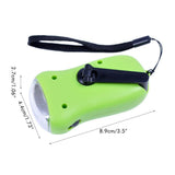 Mini LED Hand Crank Dynamo Solar Power Flashlight Portable Energy Saving Flashlight Camping