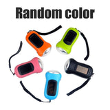 Mini LED Hand Crank Dynamo Solar Power Flashlight Portable Energy Saving Flashlight Camping - Top-Down View