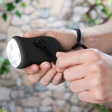 Mini LED Hand Crank Dynamo Solar Power Flashlight Portable Energy Saving Flashlight Camping - Extra Image