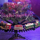 Christmas Train Set with Sounds and Lights Electric Rail Car Toy Mini Train Toy Set for Christmas and Home Decoration - Side View