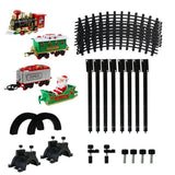 Christmas Train Set with Sounds and Lights Electric Rail Car Toy Mini Train Toy Set for Christmas and Home Decoration - Rear View