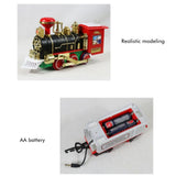 Christmas Train Set with Sounds and Lights Electric Rail Car Toy Mini Train Toy Set for Christmas and Home Decoration