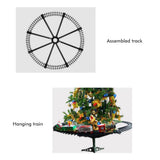Christmas Train Set with Sounds and Lights Electric Rail Car Toy Mini Train Toy Set for Christmas and Home Decoration - Low Angle