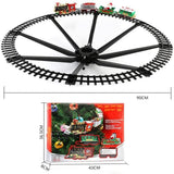 Christmas Train Set with Sounds and Lights Electric Rail Car Toy Mini Train Toy Set for Christmas and Home Decoration - Side View