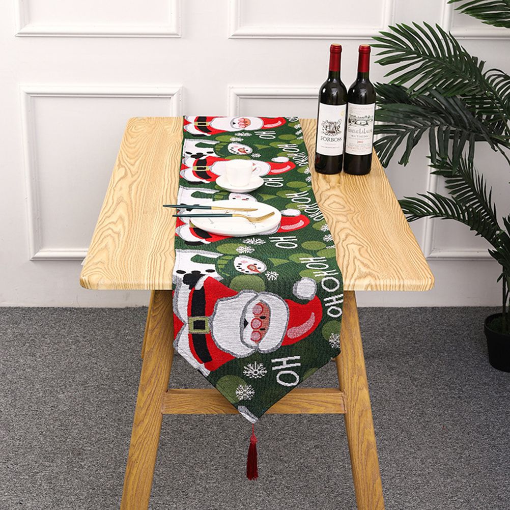 Christmas Table Runner Tablecloths Party Christmas Theme Table Cover New Year Party Xmas Desktop Decoration New Year Gift