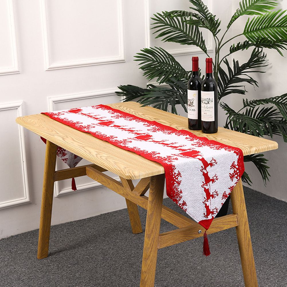 Christmas Table Runner Tablecloths Party Christmas Theme Table Cover New Year Party Xmas Desktop Decoration New Year Gift
