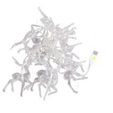 Christmas Indoor Reindeer Lights Decorations 10 LED Warm White String Lights USB Battery Powered Fairy Lighting Xmas Gifts - Extra Image