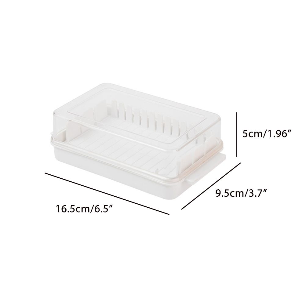 Butter Dish with Lid for Countertop Plastic Butter Keeper and Cutting Slot for Dividing and Storing Butter Container