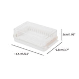 Butter Dish with Lid for Countertop Plastic Butter Keeper and Cutting Slot for Dividing and Storing Butter Container - Front View