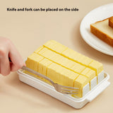 Butter Dish with Lid for Countertop Plastic Butter Keeper and Cutting Slot for Dividing and Storing Butter Container
