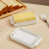 Butter Dish with Lid for Countertop Plastic Butter Keeper and Cutting Slot for Dividing and Storing Butter Container - Extra Image