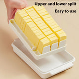Butter Dish with Lid for Countertop Plastic Butter Keeper and Cutting Slot for Dividing and Storing Butter Container - Extra Image