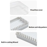 Butter Dish with Lid for Countertop Plastic Butter Keeper and Cutting Slot for Dividing and Storing Butter Container