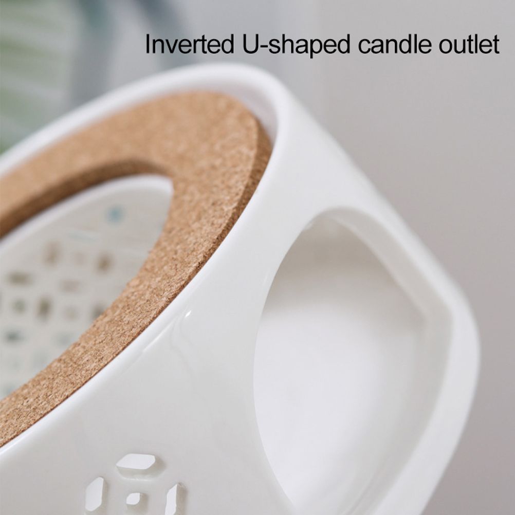 Teapot Warmer Porcelain Tea Heater without Electricity Candles Heating White Teapot Heater Winter Tea Warmer for Home Tea House