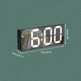 LED Digital Alarm Clock with Voice Control and Temperature Display Bedside Clock Adjustable Brightness Mirror Alarm - Extra Image