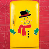 Christmas Snowman Fridge Magnets Waterproof Xmas Magnet Stickers Holiday Christmas Decorations for Garage Doors and Car Decor