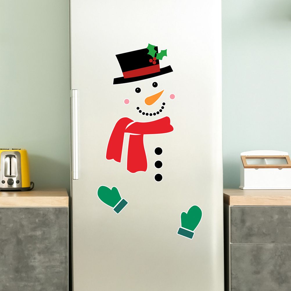 Christmas Snowman Fridge Magnets Waterproof Xmas Magnet Stickers Holiday Christmas Decorations for Garage Doors and Car Decor