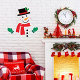 Christmas Snowman Fridge Magnets Waterproof Xmas Magnet Stickers Holiday Christmas Decorations for Garage Doors and Car Decor - Low Angle