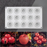 Christmas Eve 15 Cavity Apple Design Silicone Cake Molds Chocolate Mousse Pastry Bakeware Moulds Kitchen Dessert Baking Tools - Extra Image