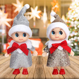 4 Pcs Christmas Baby Elf Doll Christmas Tiny Elf Doll Christmas Mini Elf Baby Doll Toys Baby Elves Dolls Toy for Kids Xmas Gift
