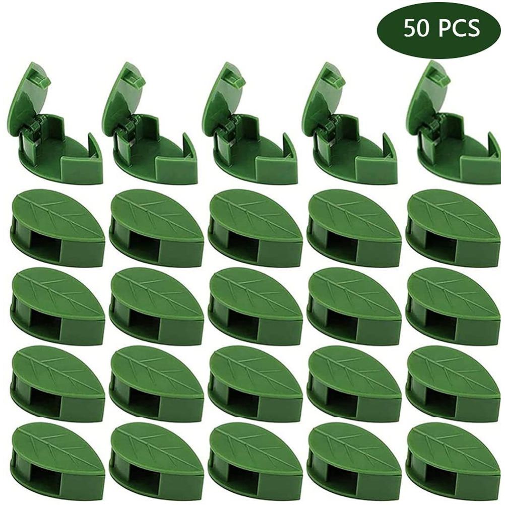 Pack of 50 Self Adhesive Plant Holders Plant Connector Clip Climbing Plants Fixing Wall Plant Clips for Supports Planting