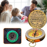 Luminous Compass Dad To Son Enjoy The Ride Gift for Camping Outdoor Activities Navigation Tool - Extra Image