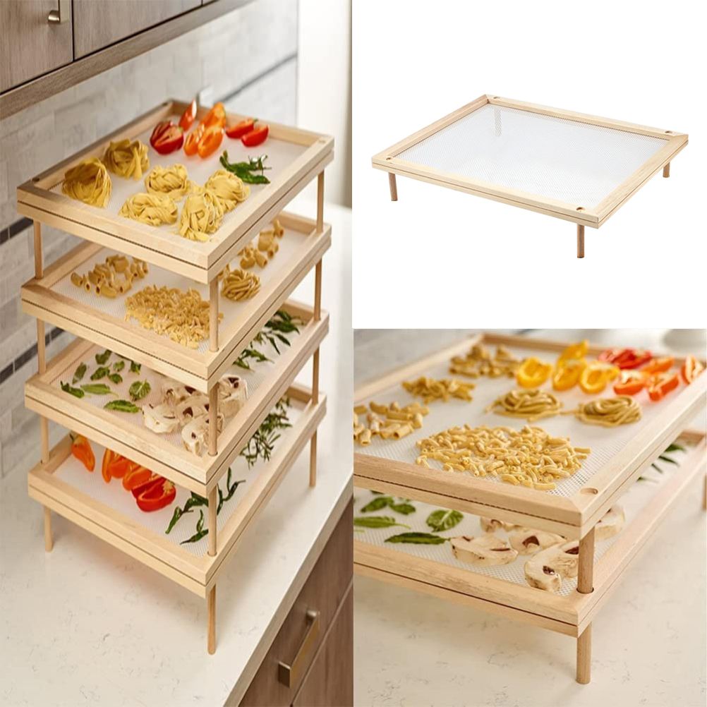 Pasta Drying Rack Herb Drying Rack Stackable Food Dryer for Household Kitchen Food and Vegetable Dehydration